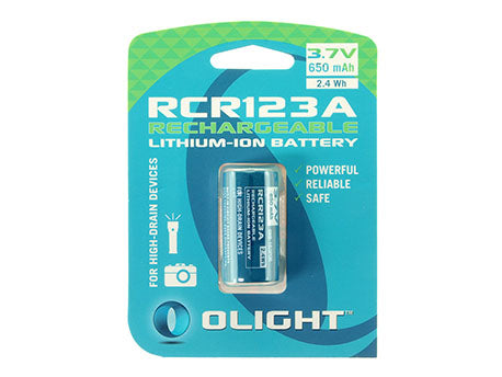 Olight RCR123A battery 3.7V 650mAh Rechargeable